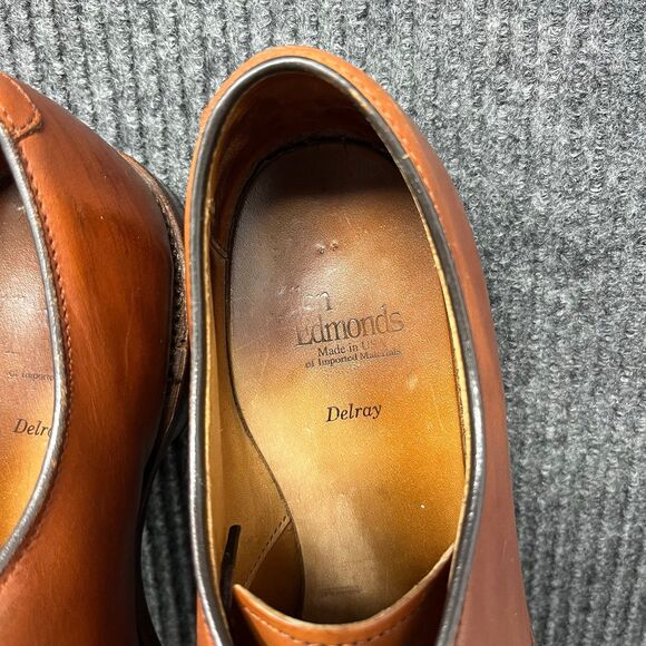 Allen Edmonds Delray Split Oxford Dress Shoes Brown Leather Mens Size 8.5 D - Picture 8 of 9